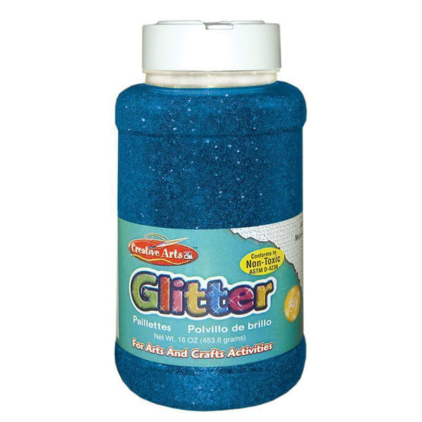 GLITTER 16 OZ BOTTLE BLUE-Supplies-JadeMoghul Inc.