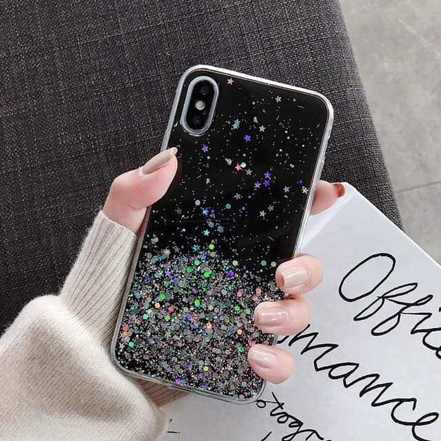 Glitter Star Silicone Case For iPhone 11 Pro XS X XR Max Shining Sequin TPU Clear Back Cover For iPhone 6 6S 7 8 12 Plus SE 2020 JadeMoghul Inc. 