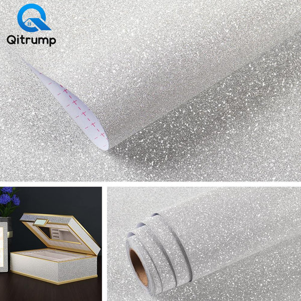 Glitter Wallpaper Furniture Decorative Film Bedroom Living Room Cupboard Wardrobe Self Adhesive Waterproof Stickers Packed Paper JadeMoghul Inc. 