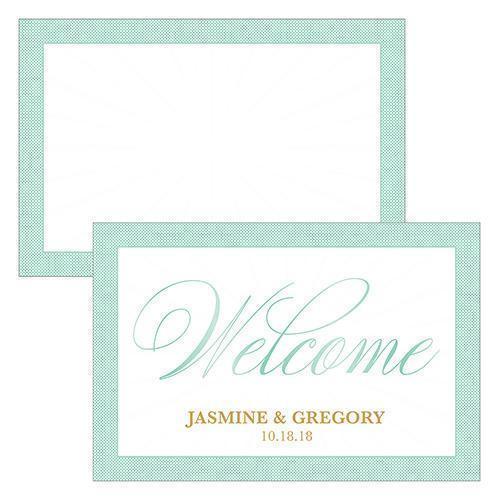 Glitz and Glam Flat Place Card Daiquiri Green (Pack of 1)-Wedding Favor Stationery-Daiquiri Green-JadeMoghul Inc.