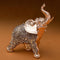 Glorious Champagne Gold antique standing elephant with clear stones-Wedding Cake Accessories-JadeMoghul Inc.