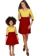 Go For Gold Gloria Empire Waist Floral Mother and Daughter Dress-Go For Gold-18M/2-Yellow-JadeMoghul Inc.