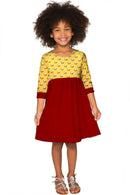 Go For Gold Gloria Empire Waist Party Dress - Girls-Go For Gold-18M/2-Yellow-JadeMoghul Inc.