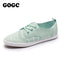 GOGC 2018 New Style Women Shoes with Hole Breathable Women Flat Shoes Women Sneakers Casual Shoes Summer Autunm Lace-Up footwear-Green-6-China-JadeMoghul Inc.