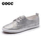 GOGC 2018 New Style Women Shoes with Hole Breathable Women Flat Shoes Women Sneakers Casual Shoes Summer Autunm Lace-Up footwear-Silver-6-China-JadeMoghul Inc.