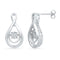 10kt White Gold Women's Round Diamond Moving Twinkle Cluster Teardrop Stud Earrings 1-20 Cttw - FREE Shipping (USA/CAN)