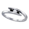 Gold & Diamond Engagement & Anniversary Rings Sterling Silver Women's Round Black Color Enhanced Diamond 3-stone Bridal Wedding Engagement Ring 1/4 Cttw - FREE Shipping (US/CAN) JadeMoghul