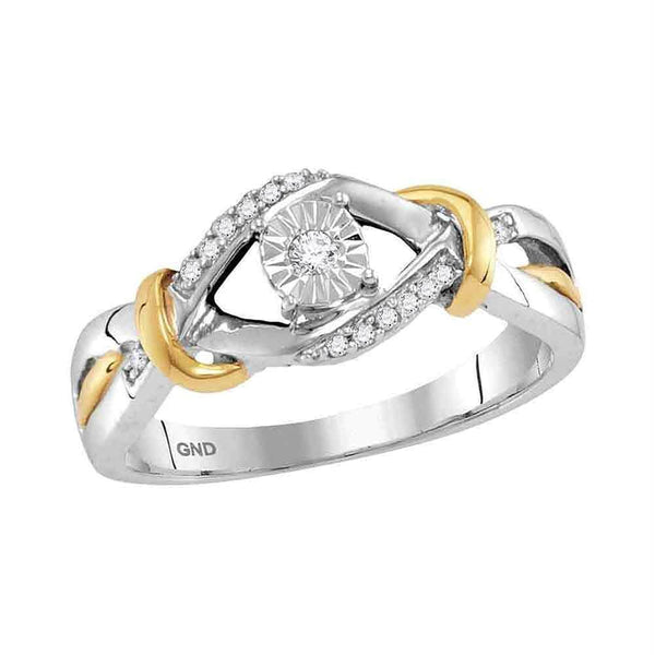 Gold & Diamond Engagement & Anniversary Rings Sterling Silver Women's Round Diamond Solitaire Bridal Wedding Engagement Ring 1/10 Cttw - FREE Shipping (US/CAN) JadeMoghul