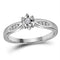 Gold & Diamond Engagement & Anniversary Rings Sterling Silver Women's Round Diamond Solitaire Bridal Wedding Engagement Ring 1/20 Cttw - FREE Shipping (US/CAN) - Size 6 JadeMoghul