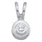 10kt White Gold Women's Round Diamond Solitaire Circle Pendant .03 Cttw - FREE Shipping (US/CAN)
