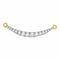 10kt Yellow Gold Women's Round Diamond Curved Bar Pendant Necklace 1-2 Cttw - FREE Shipping (US/CAN)