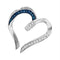 Gold & Diamond Pendants & Necklaces Sterling Silver Women's Round Blue Color Enhanced Diamond Bisected Heart Pendant 1-10 Cttw - FREE Shipping (US/CAN) JadeMoghul