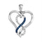 Gold & Diamond Pendants & Necklaces Sterling Silver Women's Round Blue Color Enhanced Diamond Heart Infinity Pendant 1-10 Cttw - FREE Shipping (US/CAN) JadeMoghul