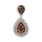 Gold & Diamond Pendants & Necklaces Sterling Silver Women's Round Cognac-brown Color Enhanced Diamond Teardrop Cluster Pendant 1-6 Cttw - FREE Shipping (US/CAN) JadeMoghul