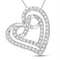 Gold & Diamond Pendants & Necklaces Sterling Silver Women's Round Diamond Infinity Heart Pendant 1-3 Cttw - FREE Shipping (US/CAN) JadeMoghul
