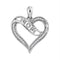 Gold & Diamond Pendants & Necklaces Sterling Silver Women's Round Diamond Mom Mother Heart Pendant 1-8 Cttw - FREE Shipping (US/CAN) JadeMoghul