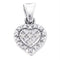 Gold & Diamond Pendants & Necklaces Sterling Silver Women's Round Diamond Small Heart Pendant .03 Cttw - FREE Shipping (US/CAN) JadeMoghul