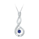 Gold & Diamond Pendants & Necklaces Sterling Silver Women's Round Lab-Created Blue Sapphire Solitaire Diamond Pendant 1-4 Cttw - FREE Shipping (US/CAN) JadeMoghul