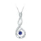 Gold & Diamond Pendants & Necklaces Sterling Silver Women's Round Lab-Created Blue Sapphire Solitaire Diamond Pendant 1-4 Cttw - FREE Shipping (US/CAN) JadeMoghul