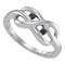 Gold & Diamond Rings Sterling Silver Women's Black Color Enhanced Diamond Infinity Weave Woven Ring 1/20 Cttw - FREE Shipping (US/CAN) JadeMoghul