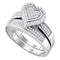 Gold & Diamond Wedding Ring Sets Sterling Silver Women's Round Diamond Bridal Wedding Engagement Ring Band Set 3/8 Cttw - FREE Shipping (US/CAN) JadeMoghul