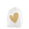 Gold Glitter Heart Muslin Drawstring Favor Bag - Small (Pack of 12)-Favor Boxes Bags & Containers-JadeMoghul Inc.