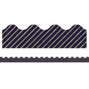 GOLD GLITTER NAVY STRIPE BORDER-Learning Materials-JadeMoghul Inc.