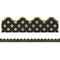 GOLD GLITTER STARS SCALLOPED BORDER-Learning Materials-JadeMoghul Inc.