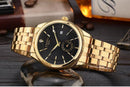 Gold Luxury Wristwatch For Men-Black Dial-JadeMoghul Inc.