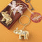 Gold metal 3D Good Luck elephant key chain-Bridal Shower Decorations-JadeMoghul Inc.