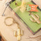 Gold metal cactus design key chain from fashioncraft-Celebration Party Supplies-JadeMoghul Inc.