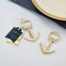 Gold Nautical Anchor Bottle Opener-Wedding Reception Accessories-JadeMoghul Inc.