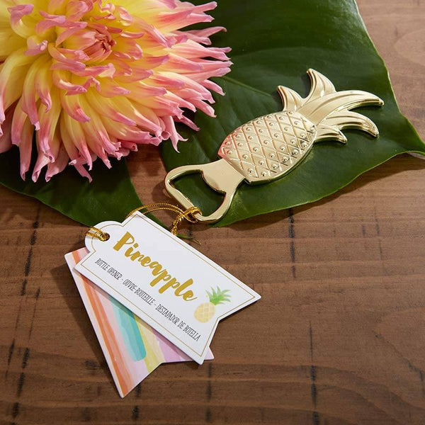 Gold Pineapple Bottle Opener-Wedding Reception Accessories-JadeMoghul Inc.
