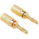 Gold-Plated Screw-on Banana Plugs, 4 pk-Cables, Connectors & Accessories-JadeMoghul Inc.