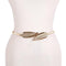 gold silvery leaf shape Wedding designer Elastic belts for women girl,Stretch Skinny Waist Belt Cummerbunds metal female belt-Silver-70cm-JadeMoghul Inc.
