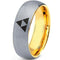 Gold Ring Gold Tone Platinum White Tungsten Carbide Legend of Zelda Dome Ring