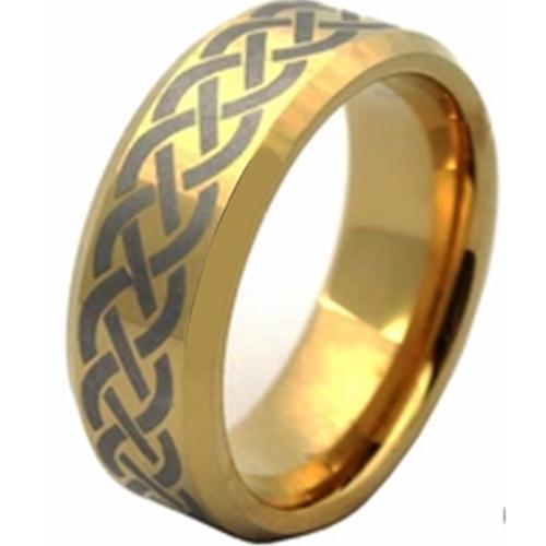 Gold Engagement Rings Gold Tone Tungsten Carbide Celtic Ring