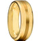 Gold Ring Gold Tone Tungsten Carbide Center Line Satin Polished Ring