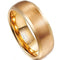 Gold Ring For Men Gold Tone Tungsten Carbide Dome Beveled Edges Ring