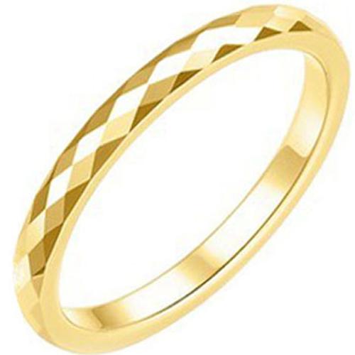 Gold Ring For Women Gold Tone Tungsten Carbide Faceted Ring
