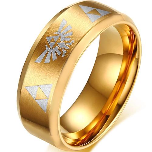 Gold Ring Gold Tone Tungsten Carbide Legend of Zelda Ring