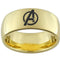 Gold Ring For Women Gold Tone Tungsten Carbide Marvel Avengers Dome Ring