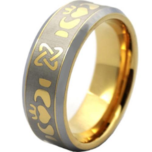 Gold Engagement Rings Gold Tone Tungsten Carbide Mo Anam Cara Celtic Ring