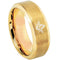 Gold Ring For Women Gold Tone Tungsten Carbide Step Edges Masonic Ring