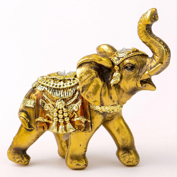 Gold with Jewels elephant - small size from gifts by fashioncraft-Wedding Cake Accessories-JadeMoghul Inc.