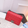 Golden Finger Brand Crossbody Bags Diamond Lattice Women Bag Designer Handbags High Quality Chain Ladies Women Messenger Bag-Line Red-JadeMoghul Inc.