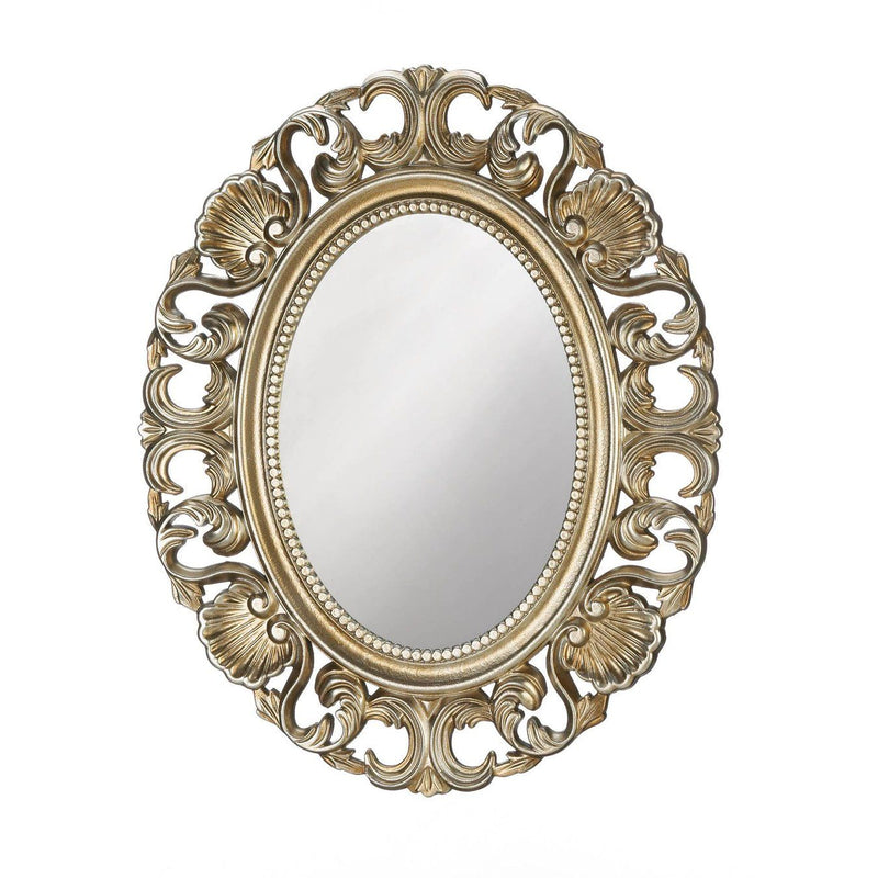 Cheap Home Decor Golden Scallop Wall Mirror