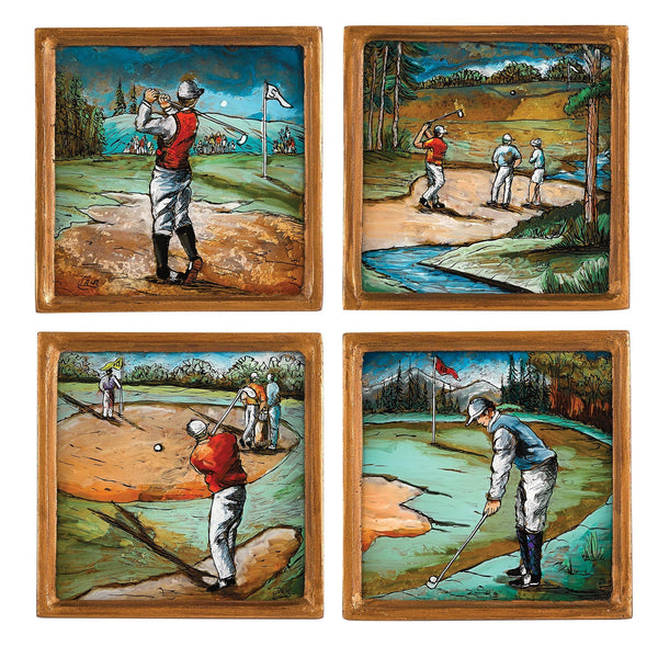 Drink Coasters - Golf 4 Pc Coaster Set