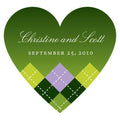 Golf Heart Sticker Indigo Blue Gradient (Pack of 1)-Wedding Favor Stationery-Classical Green-JadeMoghul Inc.