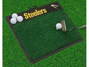 Golf Hitting Mat Golf Accessories NFL Pittsburgh Steelers Wordmark Golf Hitting Mat 20" x 17" FANMATS